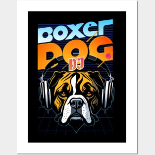 DJ Boxer Dog Posters and Art